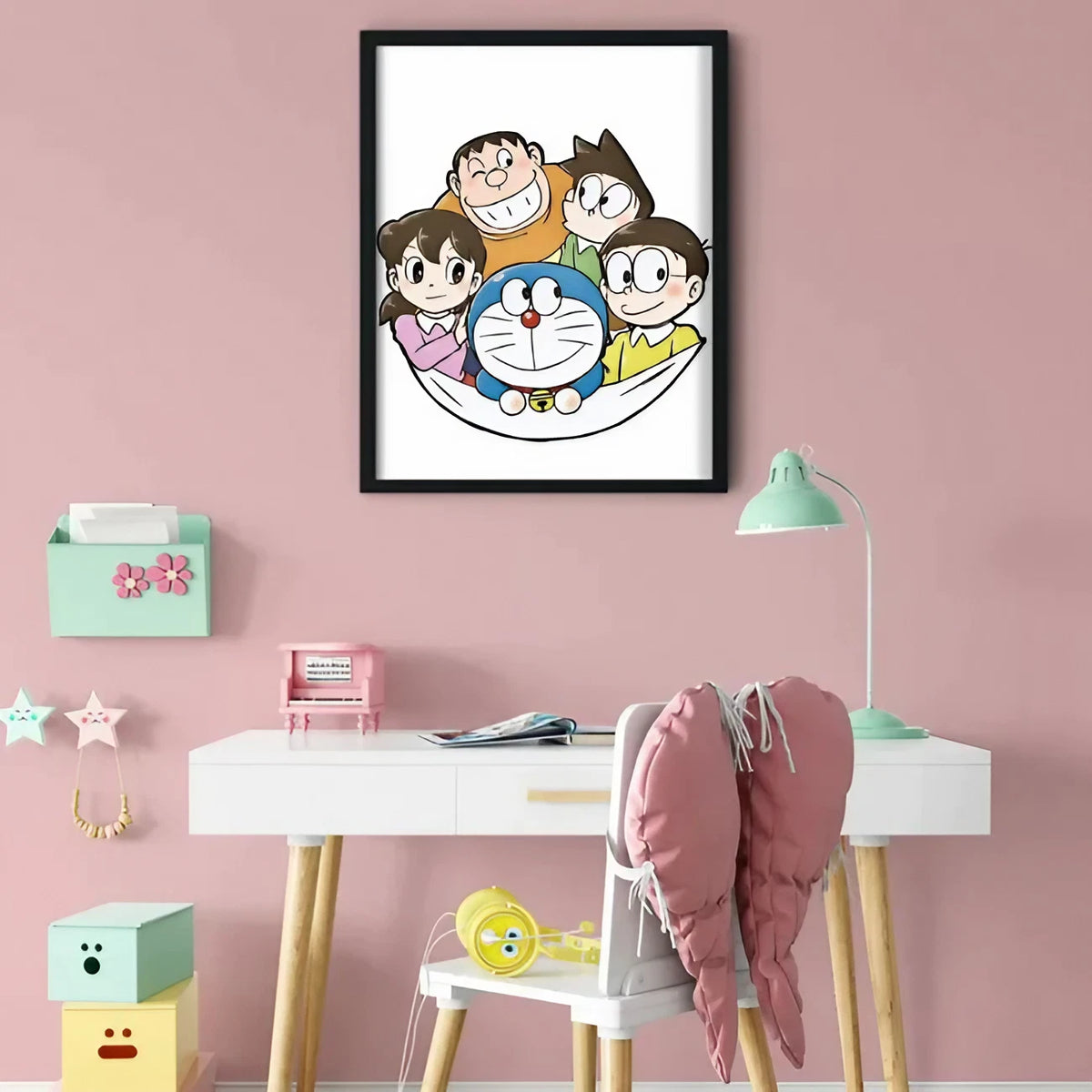 Doremon Cartoon kids Room Decor Wall Frame – Wall Dazzle