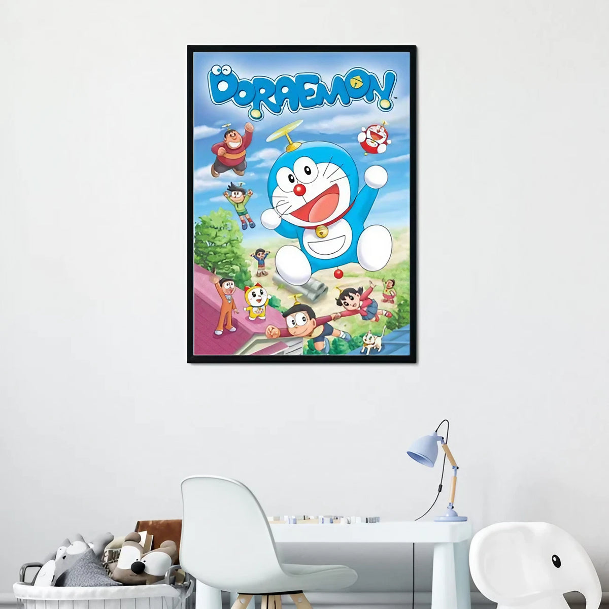 Doremon Cartoon kids Room Decor Wall Frame – Wall Dazzle